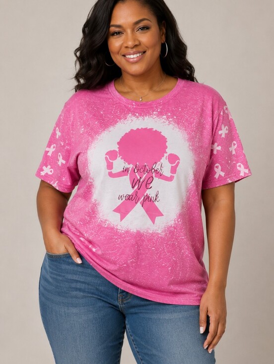None Tops - Women's Pink Ribbon Breast Cancer Awareness T-Shirt Sz XL - NWOT